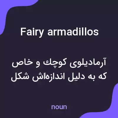 معنی fairy armadillos به فارسی معنی fairy armadillos به فارسی