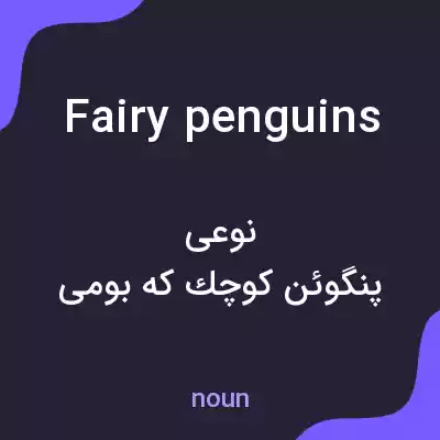 معنی fairy penguins به فارسی معنی fairy penguins به فارسی
