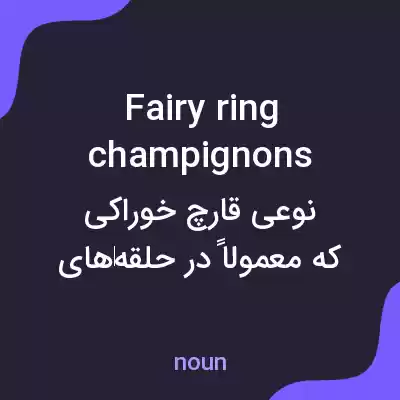 معنی fairy ring champignons به فارسی معنی fairy ring champignons به فارسی