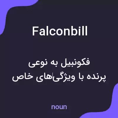 معنی falconbill به فارسی معنی falconbill به فارسی