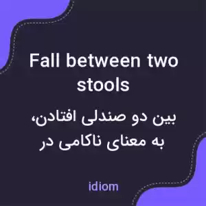 معنی fall between two stools به فارسی معنی fall between two stools به فارسی