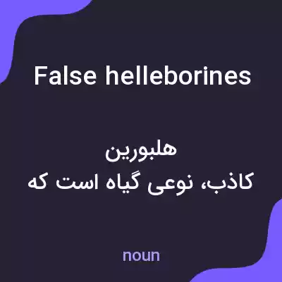 معنی false helleborines به فارسی معنی false helleborines به فارسی