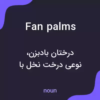 معنی fan palms به فارسی معنی fan palms به فارسی
