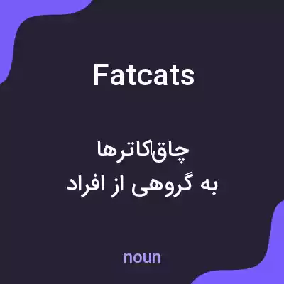 معنی fatcats به فارسی معنی fatcats به فارسی