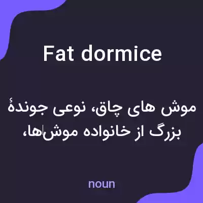 معنی fat dormice به فارسی معنی fat dormice به فارسی