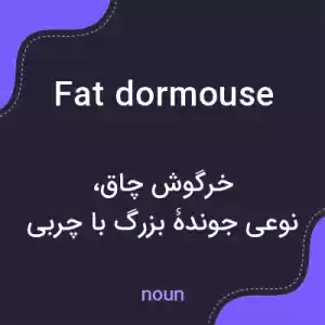 معنی fat dormouse به فارسی معنی fat dormouse به فارسی