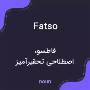 معنی fatso به فارسی معنی fatso به فارسی