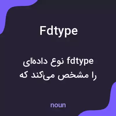 معنی fdtype به فارسی معنی fdtype به فارسی