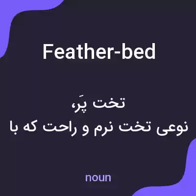 معنی feather-bed به فارسی معنی feather-bed به فارسی