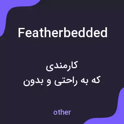معنی featherbedded به فارسی معنی featherbedded به فارسی
