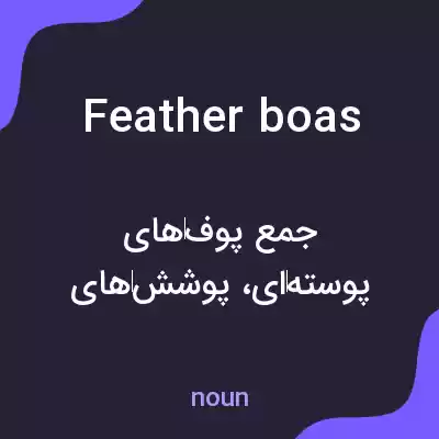 معنی feather boas به فارسی معنی feather boas به فارسی