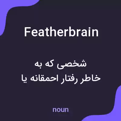 معنی featherbrain به فارسی معنی featherbrain به فارسی