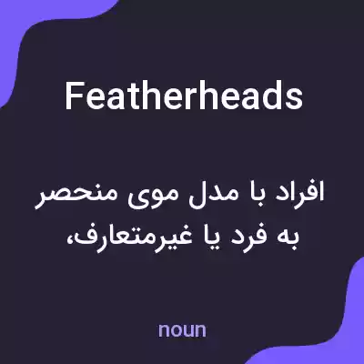 معنی featherheads به فارسی معنی featherheads به فارسی