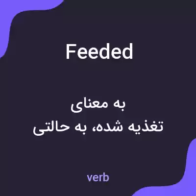 معنی feeded به فارسی معنی feeded به فارسی