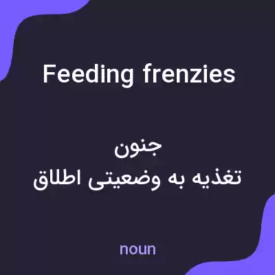 معنی feeding frenzies به فارسی معنی feeding frenzies به فارسی