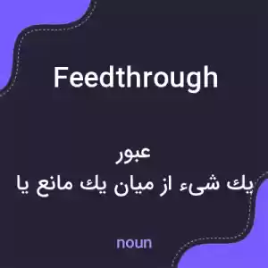معنی feedthrough به فارسی معنی feedthrough به فارسی