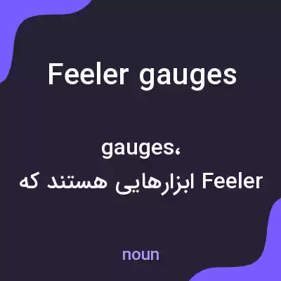 معنی feeler gauges به فارسی معنی feeler gauges به فارسی