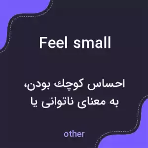 معنی feel small به فارسی