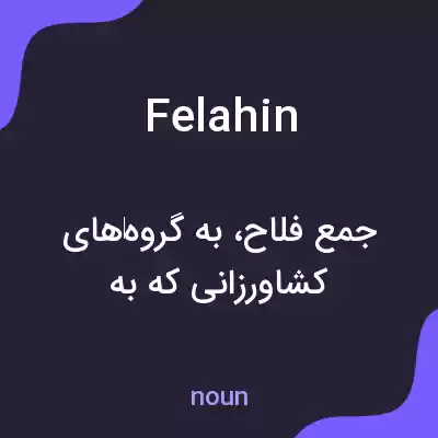 معنی felahin به فارسی معنی felahin به فارسی