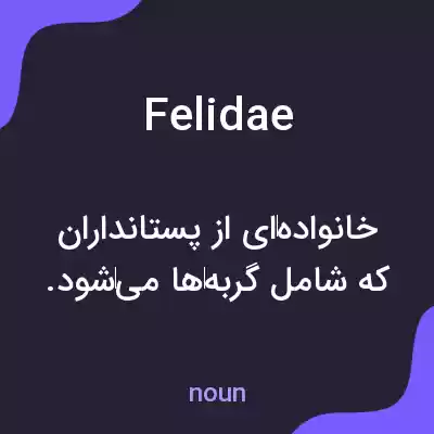 معنی felidae به فارسی معنی felidae به فارسی