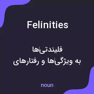 معنی felinities به فارسی معنی felinities به فارسی
