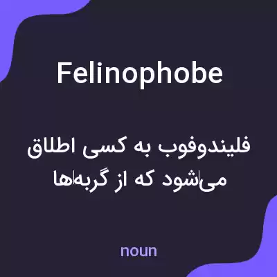 معنی felinophobe به فارسی معنی felinophobe به فارسی