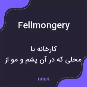 معنی fellmongery به فارسی معنی fellmongery به فارسی