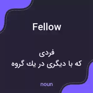معنی fellow به فارسی معنی fellow به فارسی