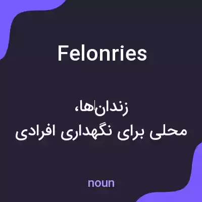 معنی felonries به فارسی معنی felonries به فارسی