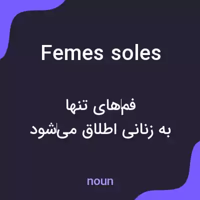 معنی femes soles به فارسی
