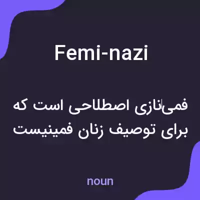 معنی femi-nazi به فارسی معنی femi-nazi به فارسی