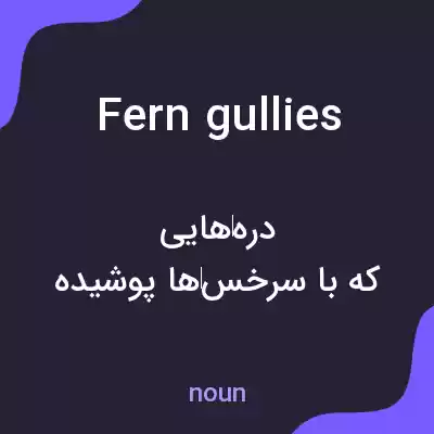 معنی fern gullies به فارسی