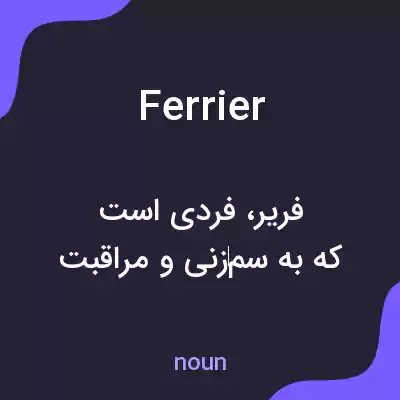 معنی ferrier به فارسی معنی ferrier به فارسی