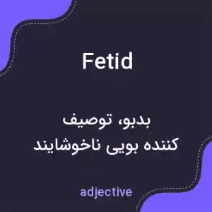 معنی fetid به فارسی معنی fetid به فارسی