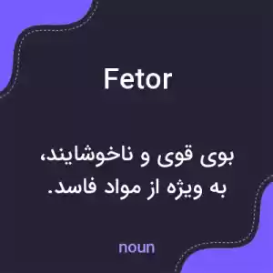 معنی fetor به فارسی معنی fetor به فارسی