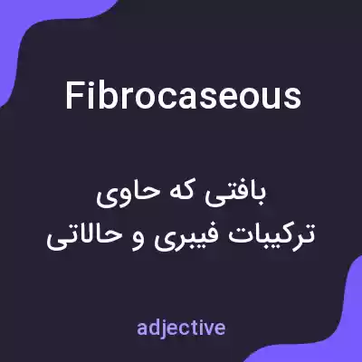 معنی fibrocaseous به فارسی معنی fibrocaseous به فارسی