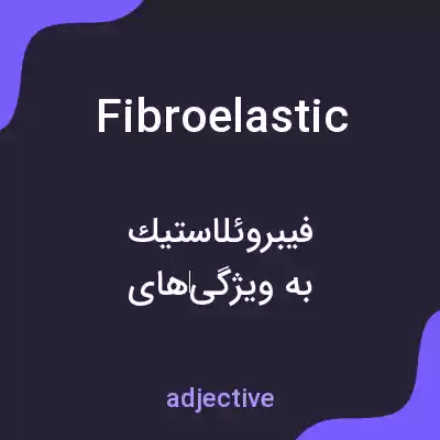 معنی fibroelastic به فارسی معنی fibroelastic به فارسی