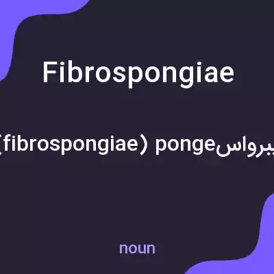 معنی fibrospongiae به فارسی معنی fibrospongiae به فارسی