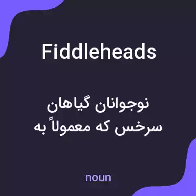 معنی fiddleheads به فارسی معنی fiddleheads به فارسی