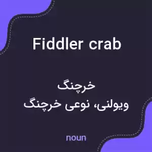 معنی fiddler crab به فارسی معنی fiddler crab به فارسی