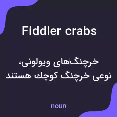 معنی fiddler crabs به فارسی معنی fiddler crabs به فارسی