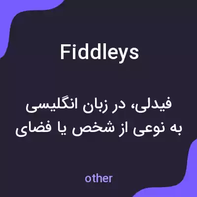 معنی fiddleys به فارسی