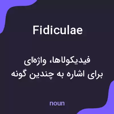 معنی fidiculae به فارسی معنی fidiculae به فارسی