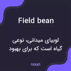 معنی field bean به فارسی معنی field bean به فارسی