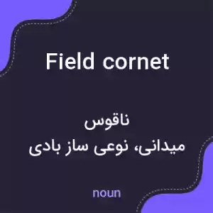 معنی field cornet به فارسی معنی field cornet به فارسی