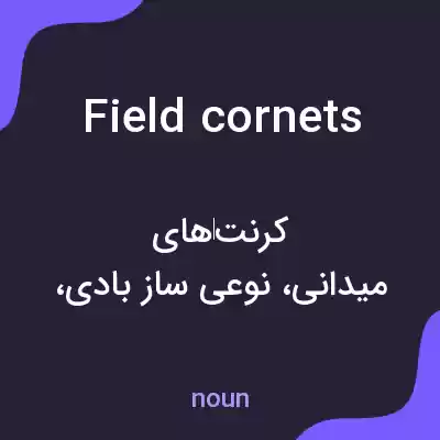 معنی field cornets به فارسی معنی field cornets به فارسی