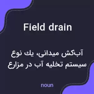معنی field drain به فارسی معنی field drain به فارسی