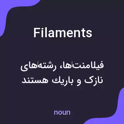 معنی filaments به فارسی معنی filaments به فارسی