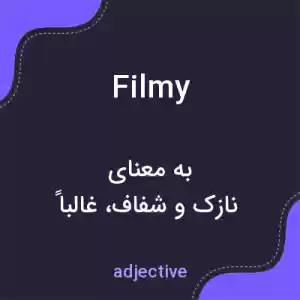 معنی filmy به فارسی