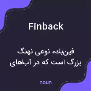 معنی finback به فارسی معنی finback به فارسی